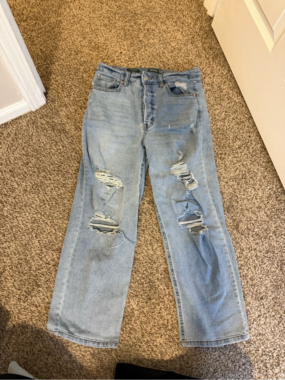 wild fable Light Blue Distressed Relaxed Jeans